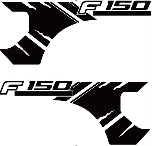 სტიკერი F150 2009-2014 ფრთის (კომპლექტი-2ც) შავი მატე