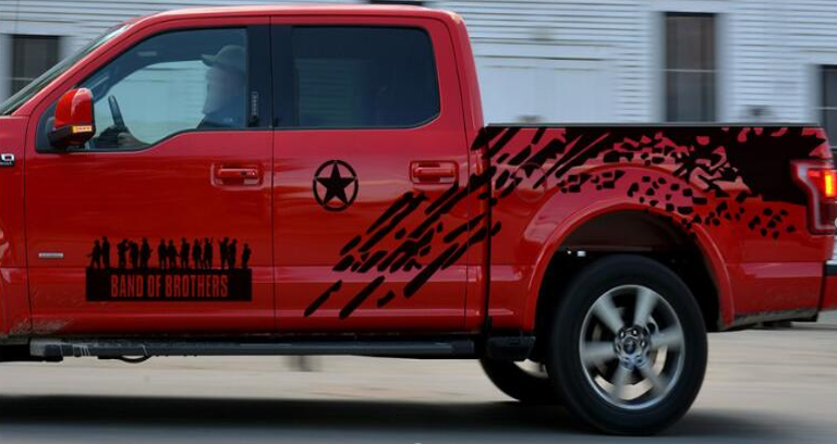 სტიკერი F150 2009-2014 უკანა კარზე და საბარგულზე (კომპლექტი-4ც) შავი მატე