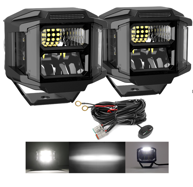 ლედ სანათი 4" - 10.16cm - 30W სტანდარტული ნათებით (DRIVING BEAM) კომპლექტი 2ც