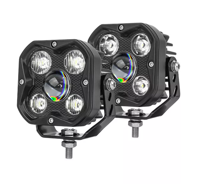 ლედ სანათი 3" -7.62cm - 40W სწორხაზოვანი ნათებით (SPOT BEAM) კომპლექტი 2ც