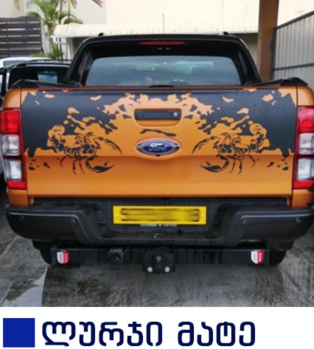 სტიკერი RANGER 2012-2020 საბარგულის კარზე, ლურჯი მატე