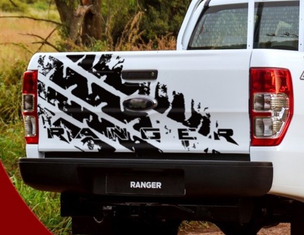 სტიკერი RANGER 2012-2020 საბარგულის კარზე, შავი მატე
