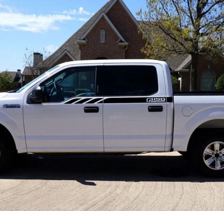 სტიკერი F150 2009-2014 კარის ზედა ზოლზე (კომპლექტი-2ც) შავი მატე