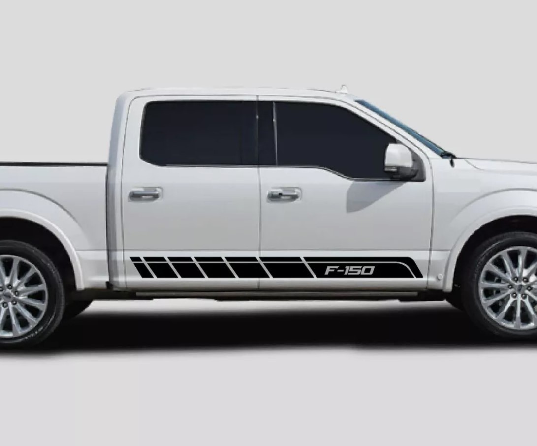 სტიკერი F150 2009-2014 კარის ქვედა ზოლზე (კომპლექტი-2ც) შავი პრიალა